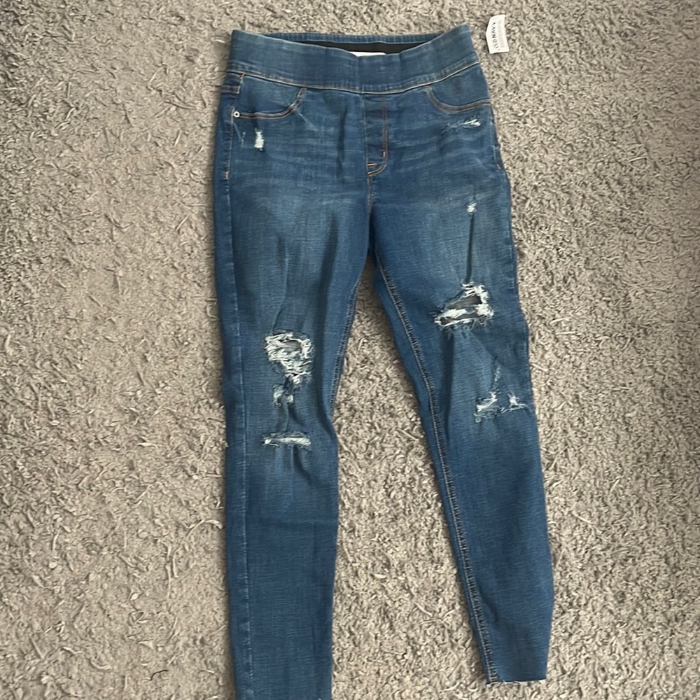 ripped high waisted jeggings